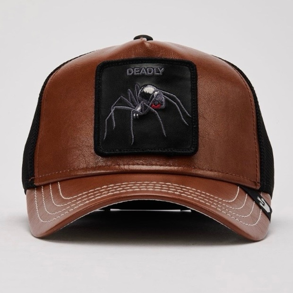 Goorin Brothers DEADLY DOWNTOWN BROWN Trucker Hat. Snapback NWT
